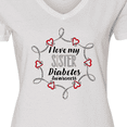 thumbnail image 4 of Inktastic I Love My Sister Diabetes Awareness Women's V-Neck T-Shirt, 4 of 5