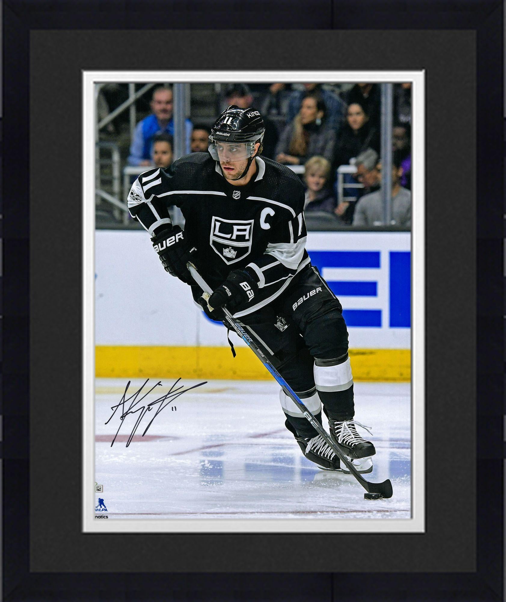 Framed Anze Kopitar Los Angeles Kings Autographed 16" x 20" Black Jersey Skating Photograph Fanatics Authentic... by Fanatics Authentic