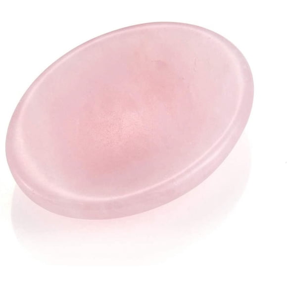 Woeilo Rose Quartz Crystal Worry Stone Healing Crystal Oval Pocket Palm Stone Tumbled Polished Thumb Worry Stones for Anxiety Stress Relief Meditation Crystal Terapy Rose Quartz