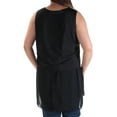 thumbnail image 2 of Alfani Womens Contrast Overlay Knit Blouse, Black, X-Large, 2 of 2