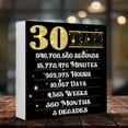 thumbnail image 3 of Zomyto 5x5 In 30th Birthday Gift for Women Men,Cheers to 30 Years Wooden Box Sign Desk Décor, 3 of 7