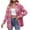 Hot Pink, variant on Snoarin Shirts for Women Casual Lapel Button Pocket Plaid Long Sleeved Shirt Top Jacket S-2XL