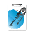 thumbnail image 1 of Deporte de invierno Patinaje Azul acuarela Portapapeles Carpeta de escritura Placa de soporte A4, 1 of 4