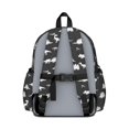 thumbnail image 3 of Black Cartoon Dinosaurs Silhouette Pattern Cute School Backpack with Padded Back and Adjustable Shoulder Straps 13.4"x11"x4.7", 3 of 5