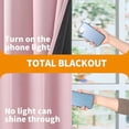 thumbnail image 6 of Light Pink 100% Blackout Curtains for Kids Bedroom Keep Cold Out, Thermal Insulated Drapes with Grommet Privacy Energy Saving for Winter Living Room Window, 2 Panels, 42 X 68 Inch, 6 of 7