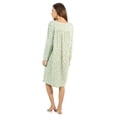 thumbnail image 2 of Casual Nights Women's Square Neck Long Sleeve Floral Nightgown, 2 of 5