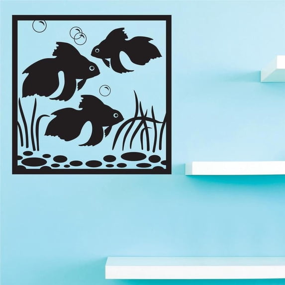 Custom Decals Golffish Wall Art Size: 20 Inches x 30 Inches Color: Black