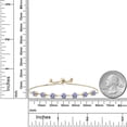 thumbnail image 3 of Gem Stone King 18K Yellow Gold Plated Silver Blue Tanzanite Tennis Bracelet for Women (2.66 Cttw, Round 4.5MM, Gemstone Birthstone, Fully Adjustable up to 9 inch), 3 of 5