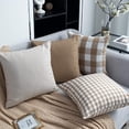 thumbnail image 4 of 4 Pcs/set 45x45cm Throw Pillow Cover Plaid Pattern Sofa Cushion Pillowcase (without Core), 4 of 7