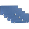 thumbnail image 1 of Desk Divider Screen Classroom, 80cm 120cm 60cm Wide Acoustic Desktop Partition Board Clamp on Panel Separators with Support Brackets for Office School Students Privacy, Freestanding ( Color : D 4PC ,, 1 of 1