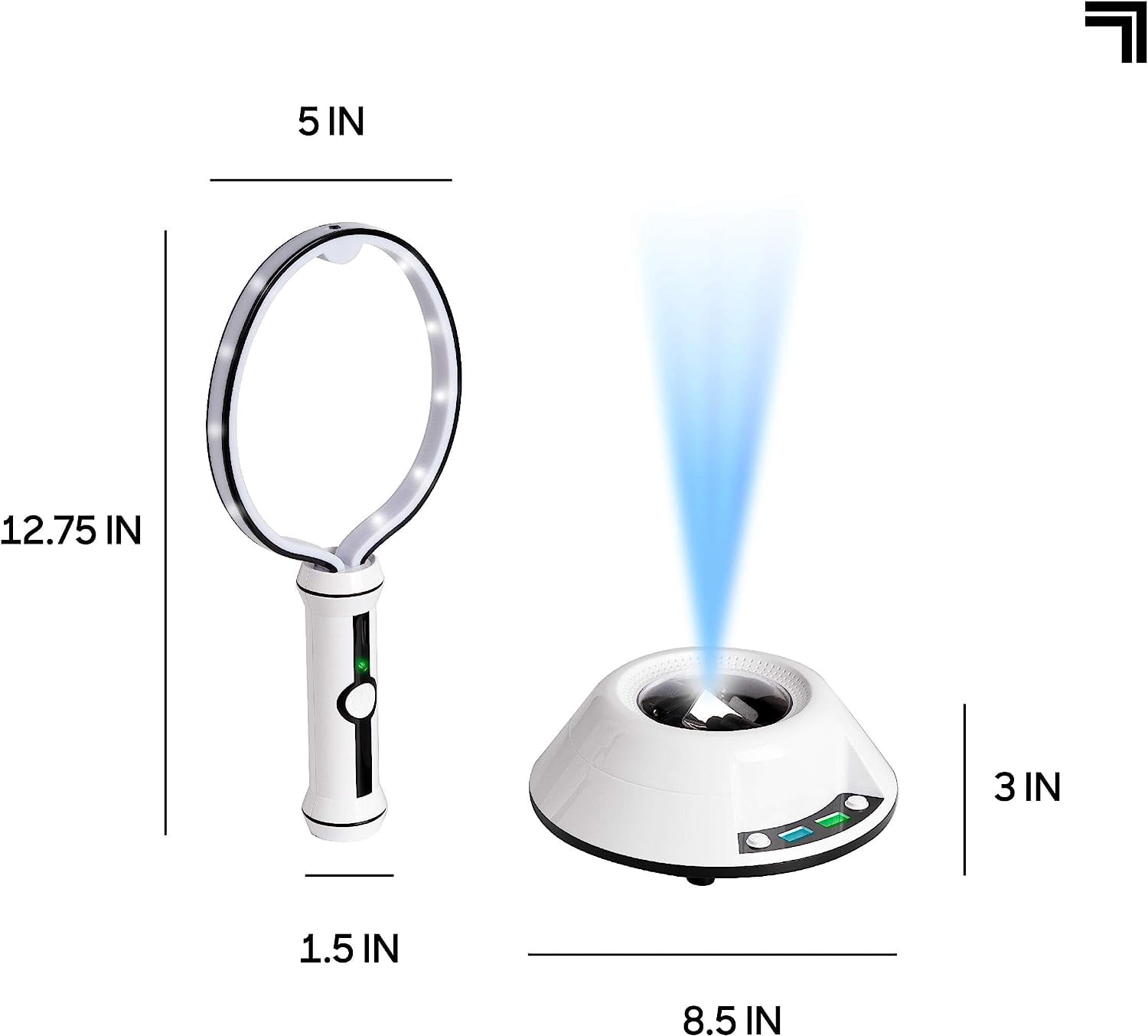SHARPER IMAGE Virtual Space Ping Pong Game Set with Infrared Technology, Projected Light Beam Ball, IR Emitter Rackets, Integrated Sound Effects, Solo/Two Player Action, Great Gift For Children