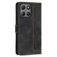 thumbnail image 3 of Leather For Motorola Moto G Play 2026 Case Orchids&Butterflies Embossed 5-card Flip Wallet Leather Case With Card Holder Magnetic Closure Phone Cases Cover With Hand Strap,Black,For Moto G Play 2026, 3 of 9