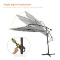 thumbnail image 4 of Sonerlic 10ft Outdoor Patio Hanging Offset Umbrella with Steel Frame for Yard,Poolside and Deck,Gray, 4 of 6