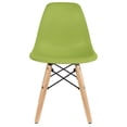 thumbnail image 5 of 2xhome Set of 4 Kids Size Plastic Toddler Chairs with Natural Wooden Dowel Legs, Green, 5 of 9