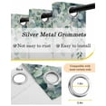 thumbnail image 6 of Green White Eucalyptus, Blackout Curtains 54 Inches Long for Bedroom, Watercolor Leaves Simple White Thermal Insulated Room Darkening Black Out Window Curtain Panels Grommet Drapes for Living Room, 6 of 8