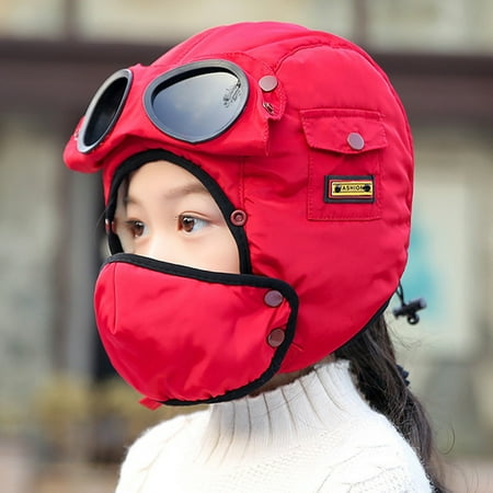 

〖TOTO〗Kids Hats Caps Toddler Kids Baby Boys Girls Waterproof Cold Protective Hat Cycling Ski Hat