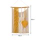thumbnail image 4 of Decoración colgante de pared de macramé, arte de pared de macramé bohemio, tapiz tejido con borlas para Amarillo, 4 of 9