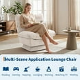 thumbnail image 3 of Sillón giratorio 360° de chenilla para sala o dormitorio - Asiento extragrande, respaldo alto, cojín grueso y suave - Moderno y cómodo, capacidad 136 kg - Fácil de montar - Color: Chenille | Beige, 3 of 6