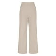 thumbnail image 6 of hotojiny Womens Plus Size Work Pants Casual Wide Leg Straight Loose Trousers Trendy Solid Color Suit Pants, 6 of 7