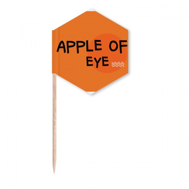 Romantic Expression Eye Orange Toothpick Flags Cupcake Picks Party Celebration
