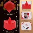 thumbnail image 4 of 2000 Pieces Artificial Rose Petals with 24 Pieces LED Tea Lights Candles, Romantic Decorations Special Night Set for Valentine's Day, Wedding Anniversary or Table Décor, 4 of 7