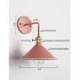 thumbnail image 3 of Wall Sconces Light Pure Copper UL Certification lamp Holder with knob Switch Base Wall Industrial Vintage Edison Simplic Lamp Fixture for Cafe Club -Bulb not Included(Green), 3 of 6