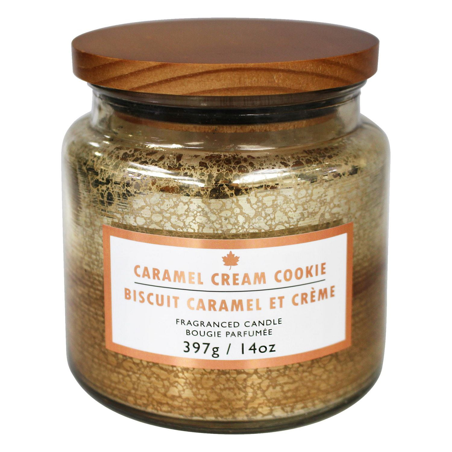 Hometrends 14oz Caramel Cream Cookie Scented Fragranced Candle