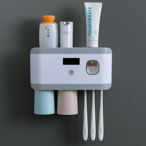 Esterilizador de cepillos de dientes inteligente, eléctrico, para colgar en la pared, para inodoro, sin perforaciones, caja de almacenamiento, estante para pasta de dientes