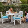 thumbnail image 6 of Outdoor Chair Cushions Set of 4, Waterproof & Fade Resistant Seat Cushion for Patio Furniture - 19 x 19 x 2 Inch Chair Pads with Ties and Hidden Zipper, Teal, 6 of 8