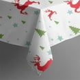 thumbnail image 4 of White Christmas Reindeer and Tree Pattern Rectangle Tablecloth 60"x120",Waterproof Polyester Rectangle Table Cloth, Wipeable Spillproof Polyester Tablecloth for Dining, Camping, Indoor and Outdoor, 4 of 6