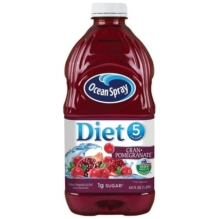Ocean Spray Diet Cran-Pomegranate Juice Drink, 64 Ounce Bottle (Pack of 2)