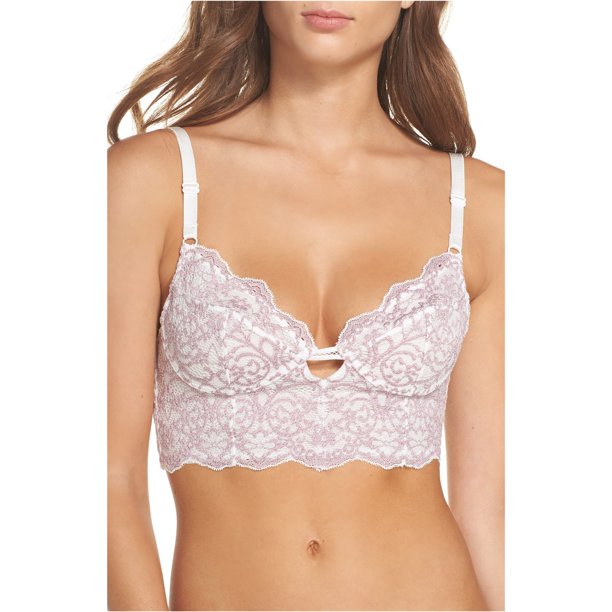 Free People - Sujetador con ojales para mujer, rosa, mediano Free People Estante