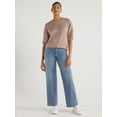 thumbnail image 5 of Scoop Women's and Women's Plus Ultimate Scubaknit Cropped Sweatshirt with Drop Sleeves, Size XS-4X, 5 of 5