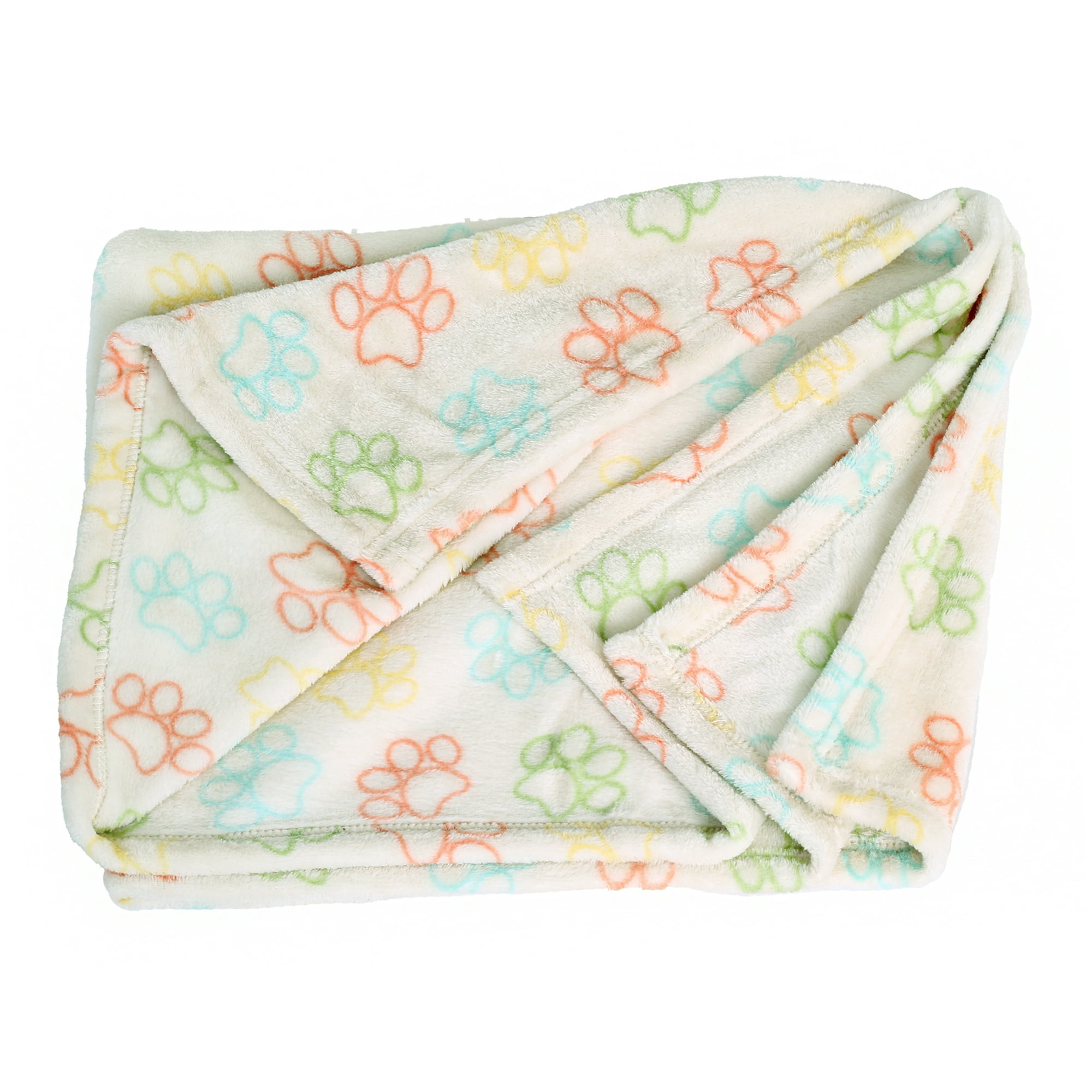 Vibrant Life Pet Throw, Multicolor Paws, 36" x 27"