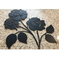 thumbnail image 3 of Metal Triple Rose Flower Wrought Iron Wall Art Home Decor Floral French Country Decoration Patio Plaque Art 16 inches, 3 of 5