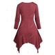 thumbnail image 2 of Camiseta de Pañuelo a Cuadros de Talla Grande Rosegal Mangas largas de talla grande, 2 of 5