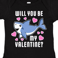 thumbnail image 4 of Inktastic Will You Be My Valentine with Cute Shark and Hearts Boys or Girls Baby Bodysuit, 4 of 5