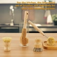 thumbnail image 5 of 4X Wooden Dish Brushes Sets, Kitchen Clean Dish Scrubber for Pots Pans Bottles, 5 of 6