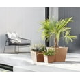 thumbnail image 3 of Ecopots Rotterdam Durable Modern Square Indoor/Outdoor Recycled Based Composite Flower Planter, Terracotta Color, 8", 3 of 4
