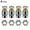 Silvery 4pcs+4pcs nut, variant on 4x Car Tyre Valve Cap Sensor Pressure Monitoring Indicator Alert AU Monitor AU N E1K8