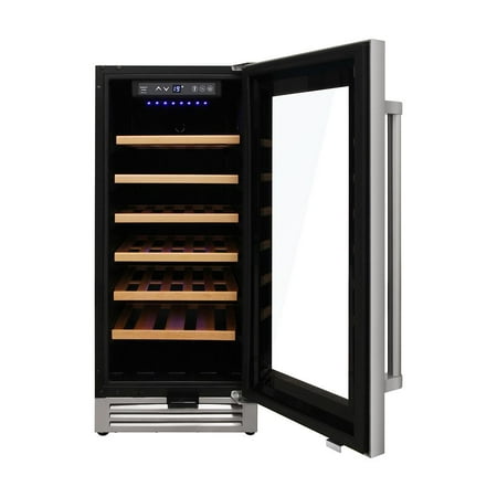 Thor Kitchen - 33 Bottle Built-in Dual Zone Wine and Beverage Cooler - Stainless Steel