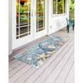 thumbnail image 2 of Shell Front Door Mat Coral Starfish Coral Vintage Welcome Doormat Indoor Outdoor Entrance Floor Mat Non-Slip Washable Runner Rug for Front Porch Decor 20x47 Inch, 2 of 6