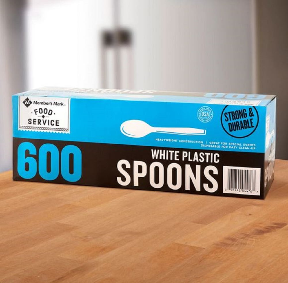 Member S Mark White Plastic Spoons (600 ct.) 