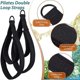thumbnail image 2 of Double Loop Straps for Foot Fitness, Padded D-Ring Ankle Straps, Yoga Equipment, Adjustable Size, 2-Pack, 2 of 5
