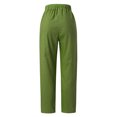 thumbnail image 4 of ClodeEU Women's Cotton Women's Daily Pants with Drawstring Waistband ,French Capri Jogger Pants Green,Womens Plus M, 4 of 7