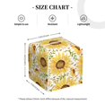 thumbnail image 4 of Sikiie Watercolor With Sunflowers Leather Tissue Box Cover Square, tissue box holder, Tissue Box with Bottom Belt-5.2”x5.2”x5.2”, 4 of 7