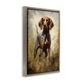 thumbnail image 3 of Stupell Industries Rustic Lodge Alert Hunting Dog Brown Floating Frame Canvas Art, 21 x 31, by Petals Prints Design, 3 of 8