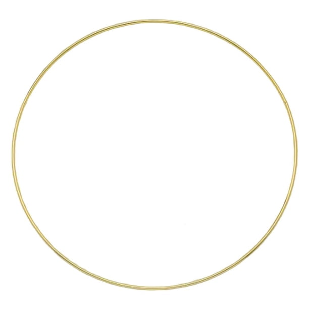 Aro atrapasueños de metal dorado, corona de macramé, anillos para hacer tú mismo, Navidad, boda. 20 centímetros