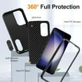 thumbnail image 3 of Military Grade Dropproof Protection Case for Samsung Galaxy S24,Dteck Shockproof 3-Layer Protection Case Hidden Kickstand Durable Cover,Black, 3 of 7