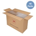 thumbnail image 2 of 10x7x5 White Foldable Corrugated Shipping Box Set of 40, Easy Assembly for Storage & Mailing, 2 of 7